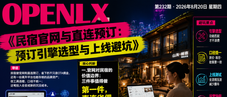 民宿官网与直连预订:预订引擎选型与上线避坑|民宿官网、直连预订