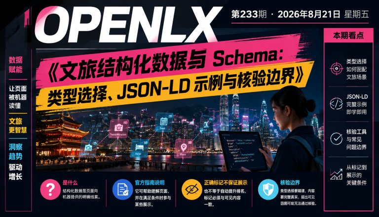 文旅结构化数据与 Schema：类型选择、JSON-LD 示例与核验边界｜JSON、类型选择