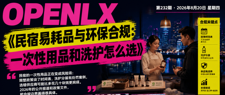 民宿易耗品与环保合规:一次性用品和洗护怎么选|民宿易耗品、一次性用品