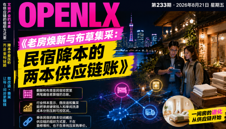 老房焕新与布草集采：民宿降本的两本供应链账｜布草集采、老房焕新